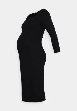 Notch Neckline Midi Dress - Vestido Ligero - Black -Ofertas Anna Field Tienda 01d148d1237f4d8fb0b9cc9c73d98252