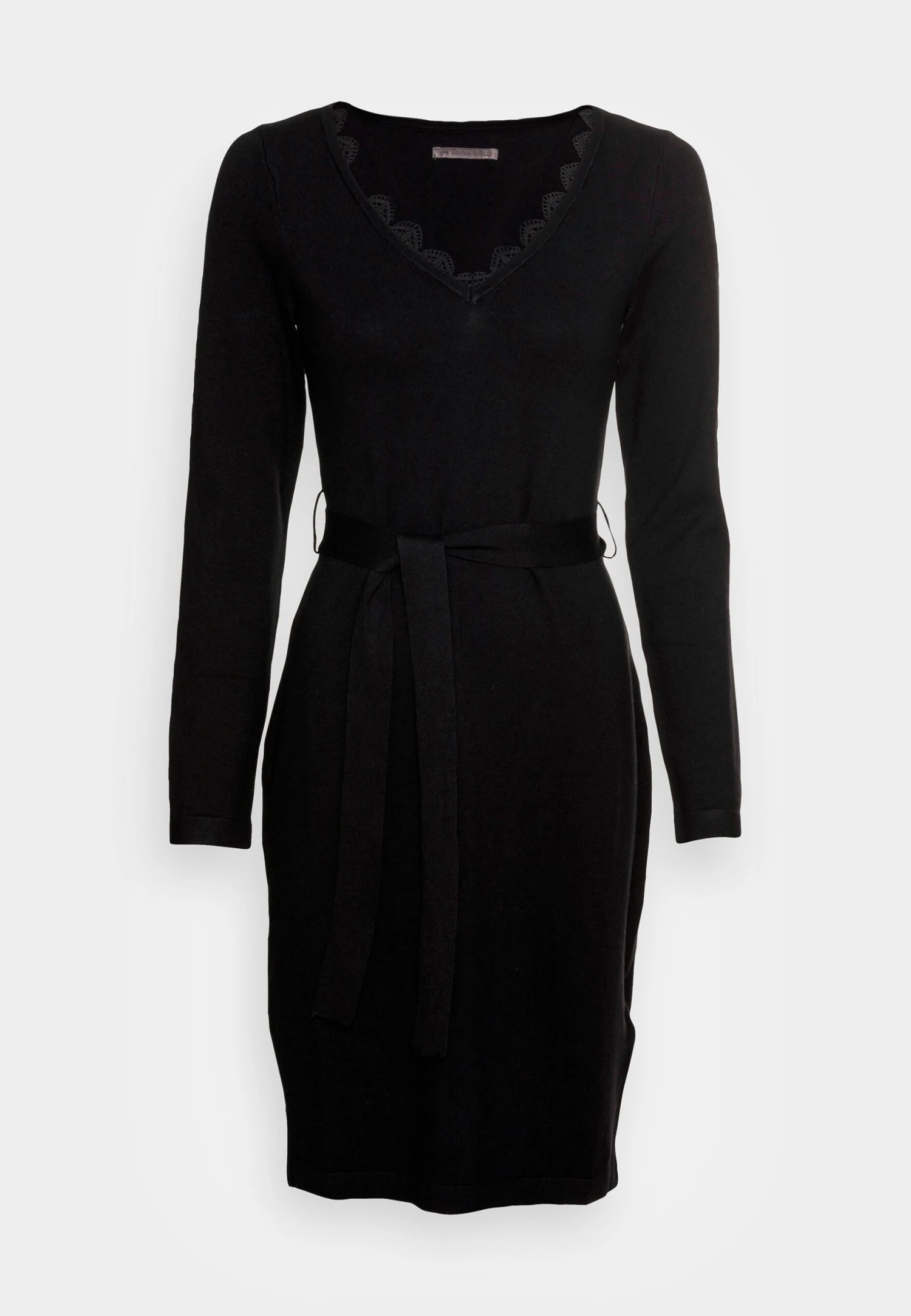 Anna Field Lace Insert V Neckline Loose Dress - Vestido De Punto - Black 4 Anna Field Lace Insert V Neckline Loose Dress - Vestido De Punto - Black - Imagen 4