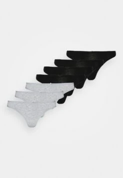 Anna Field Georgina 7Pp Thong Cotton - Tanga - Black/Grey -Ofertas Anna Field Tienda 068371459ed841fe8798526863dbf5cb