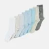Anna Field 8 Pack - Calcetines - Blue/Grey