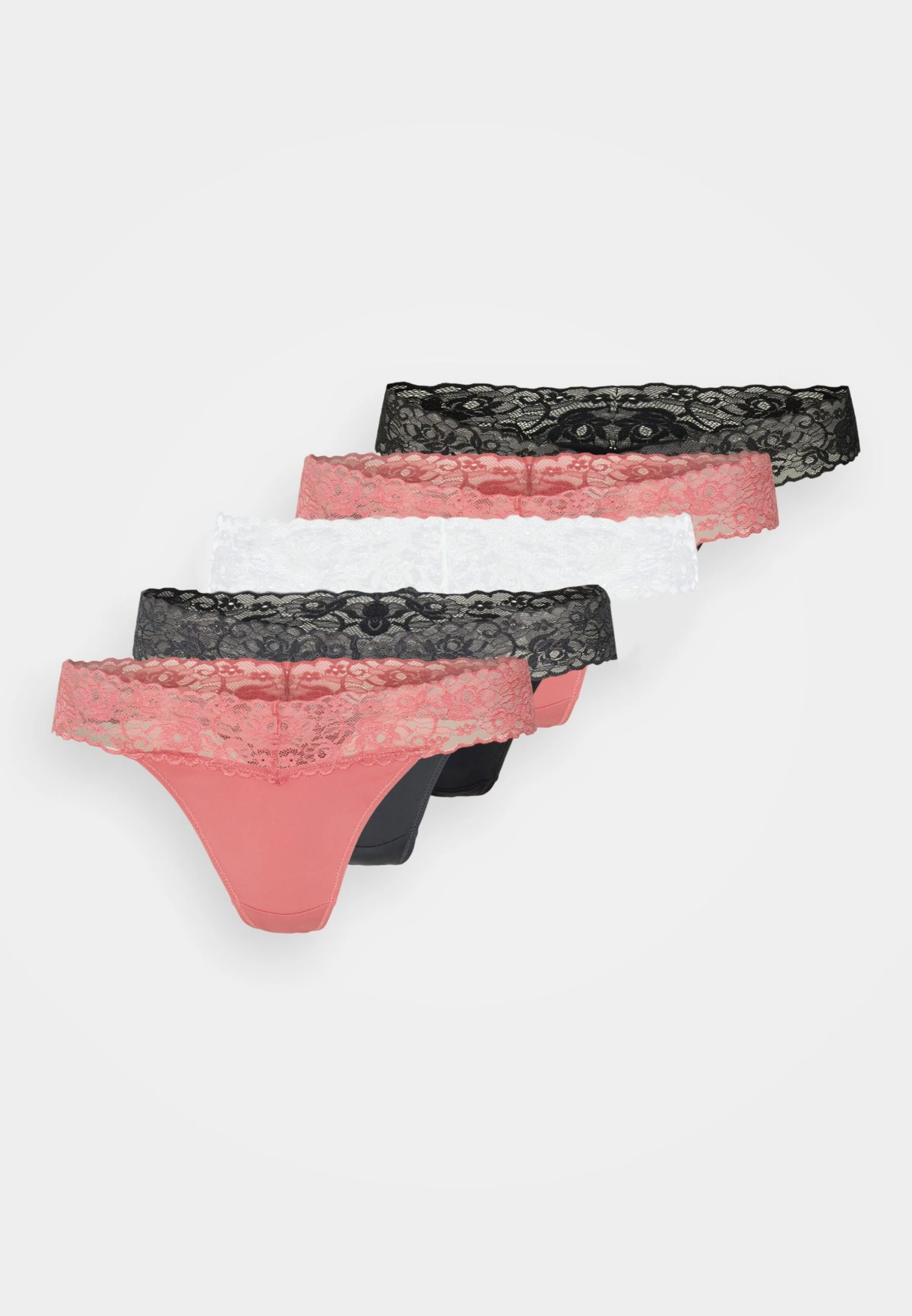 Anna Field 5 Pack - Tanga - Pink/Black 6 Anna Field 5 Pack - Tanga - Pink/Black - Imagen 6