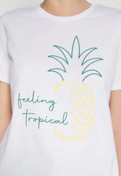Anna Field Hattie Pineapple Puff - Camiseta Estampada - White -Ofertas Anna Field Tienda 2b8f31570fd54001b142d9758df6d374