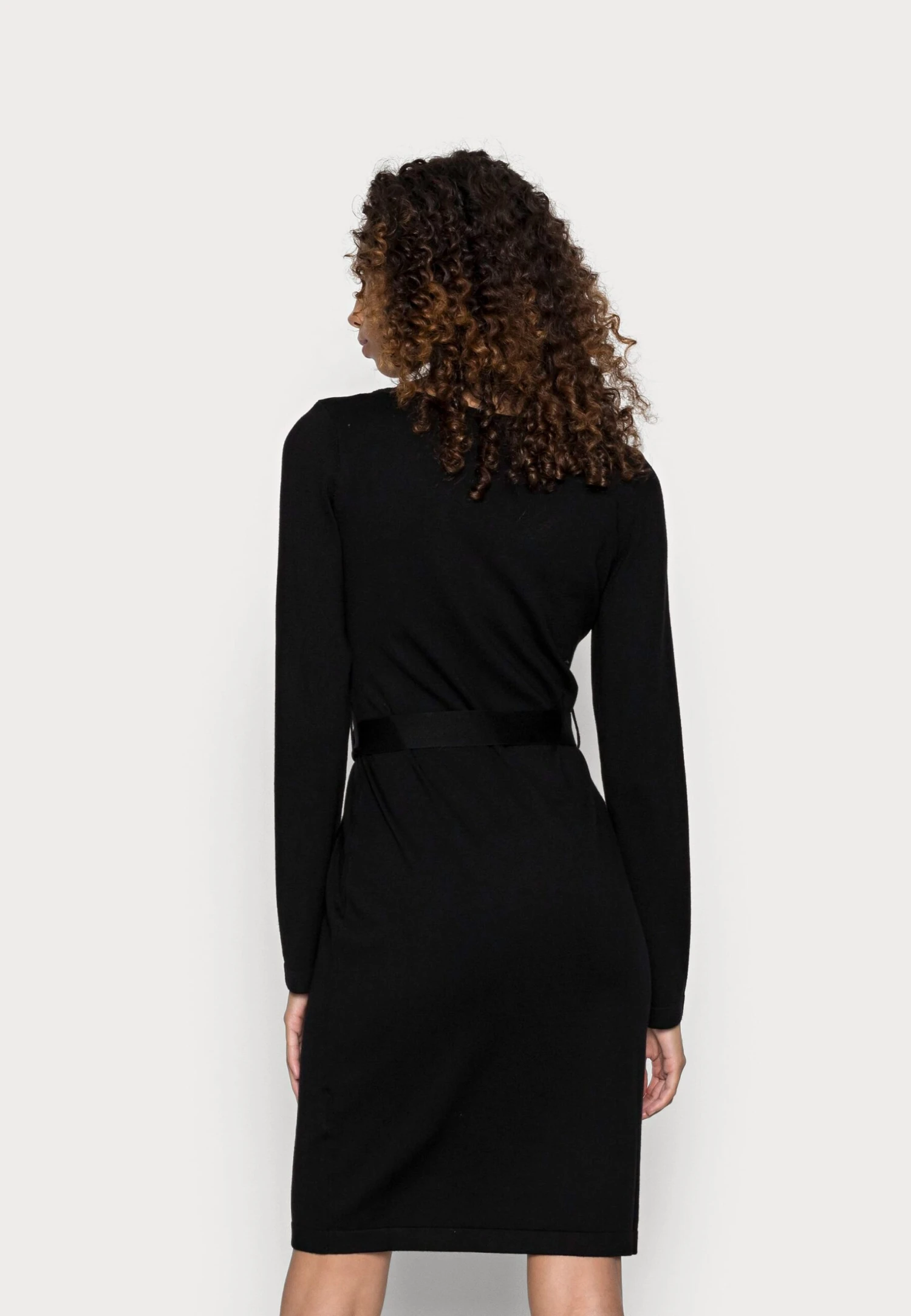 Anna Field Lace Insert V Neckline Loose Dress - Vestido De Punto - Black 3 Anna Field Lace Insert V Neckline Loose Dress - Vestido De Punto - Black - Imagen 3