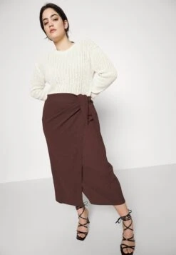 Curvy Textured Sarong Midi Skirt - Falda Cruzada - Brown 9 Curvy Textured Sarong Midi Skirt - Falda Cruzada - Brown -Ofertas Anna Field Tienda 49784824a17b4718aa7a745c7f75ba23