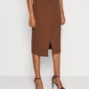 Anna Field Falda Cruzada - Dark Brown