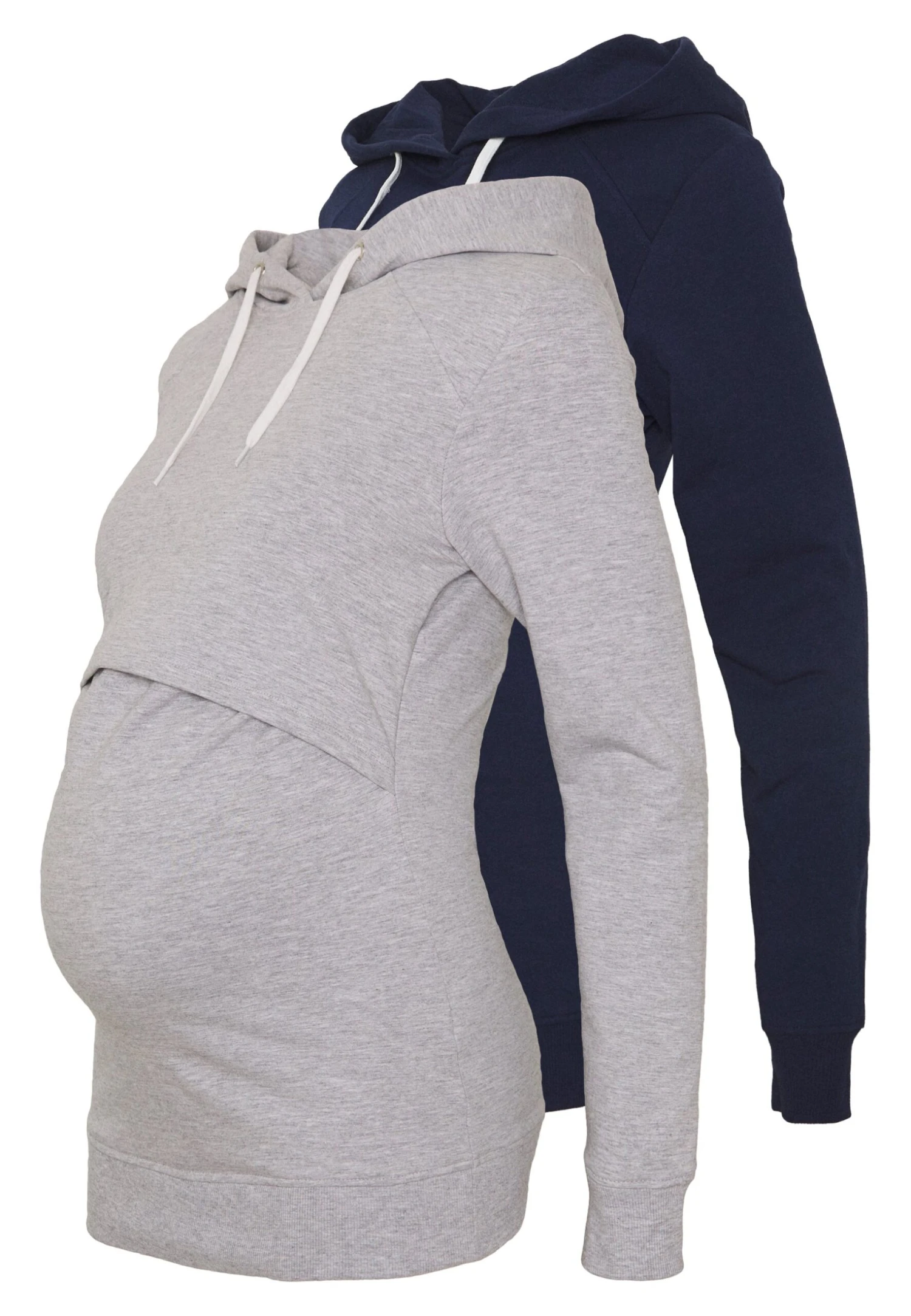2 Pack Nursing Hoodie - Jersey Con Capucha - Light Grey/Dark Blue 1 2 Pack Nursing Hoodie - Jersey Con Capucha - Light Grey/Dark Blue
