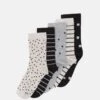 Anna Field 5 Pack - Calcetines - Grey/Black