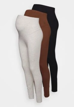 3 Pack - Leggings - Black/Brown/Off-White -Ofertas Anna Field Tienda 59fb4cc76c064e59b29c7d9c4fd26b3e