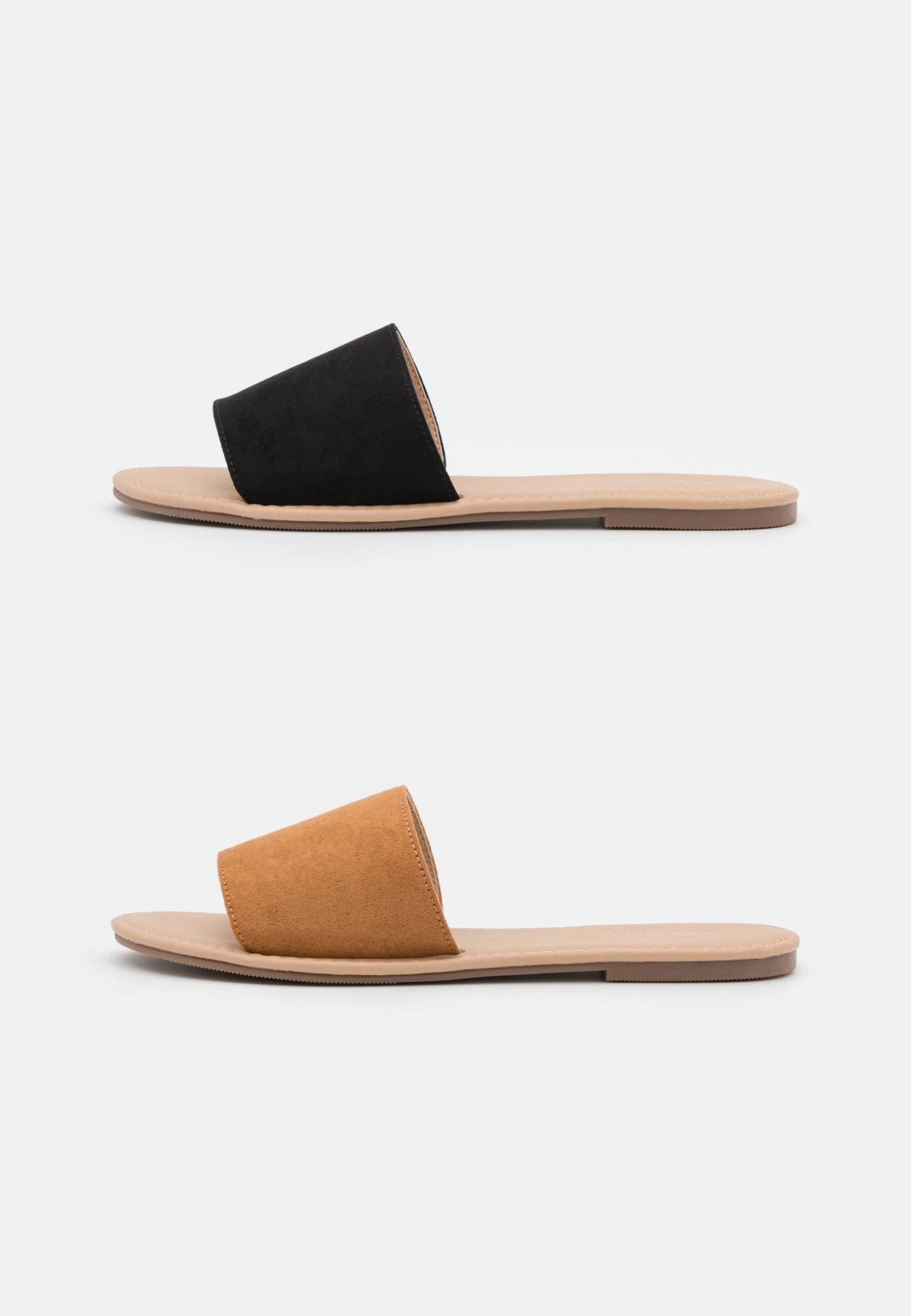 Anna Field 2 Pack - Sandalias Planas - Black/Cognac 2 Anna Field 2 Pack - Sandalias Planas - Black/Cognac - Imagen 2