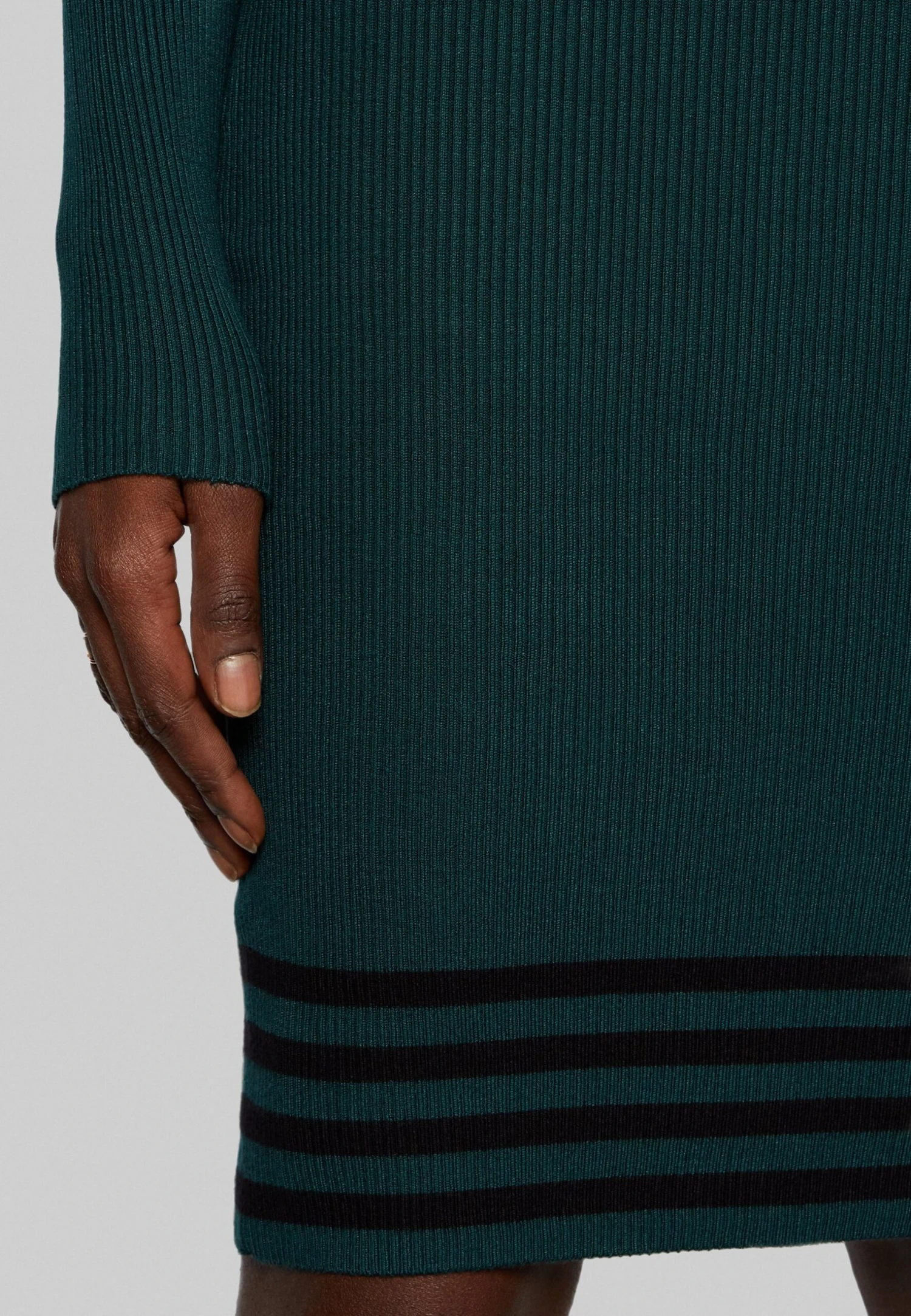 Anna Field Vestido De Punto - Dark Green/Black 6 Anna Field Vestido De Punto - Dark Green/Black - Imagen 6