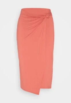 Anna Field Front Knot Midi Skirt - Falda De Tubo - Red -Ofertas Anna Field Tienda 7673a70ffafd4e64b333db05d060c74b