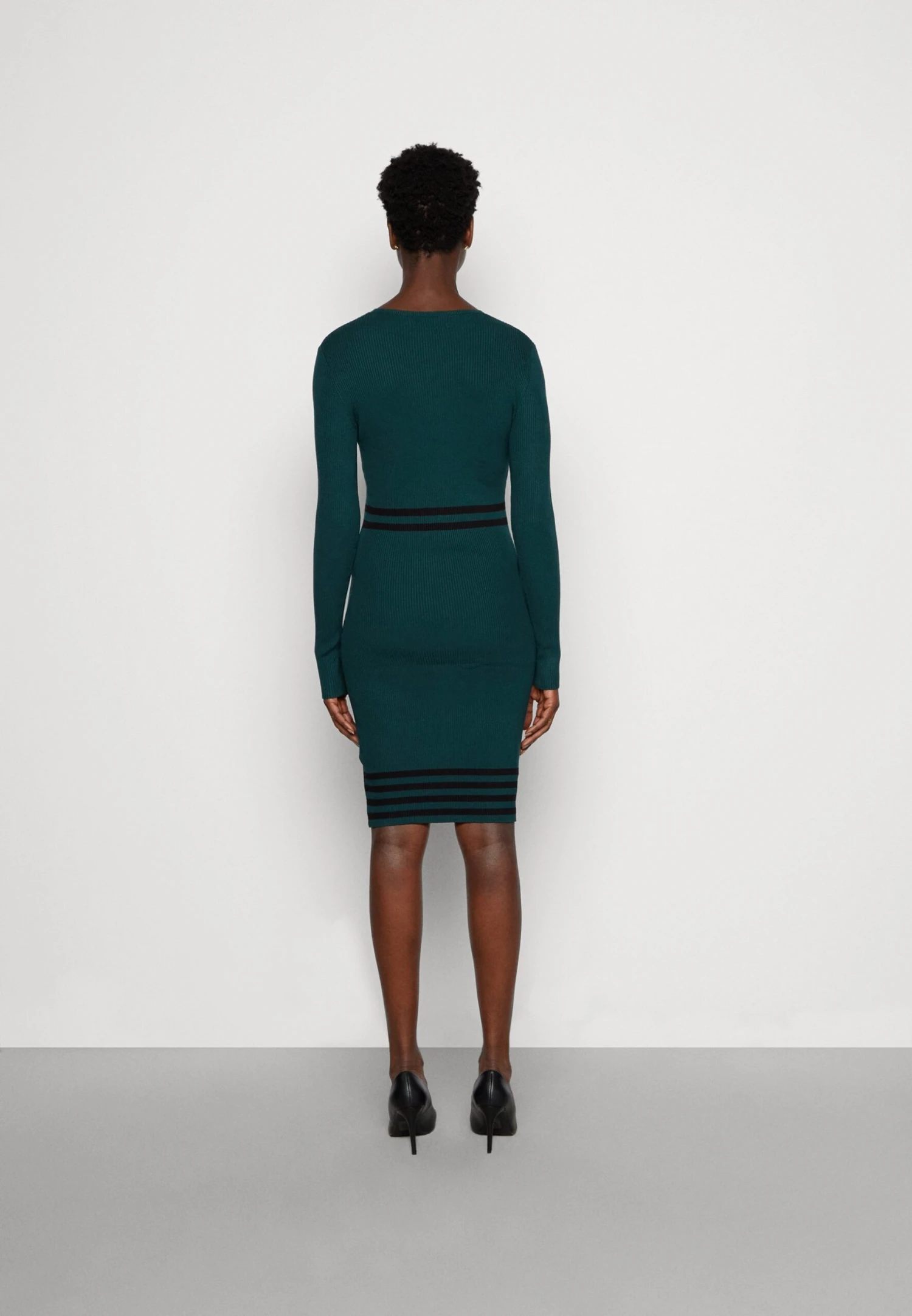 Anna Field Vestido De Punto - Dark Green/Black 3 Anna Field Vestido De Punto - Dark Green/Black - Imagen 3