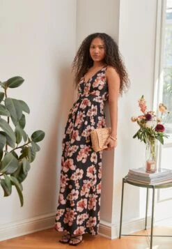 Anna Field Vestido Largo - Black/Pink/Multicoloured