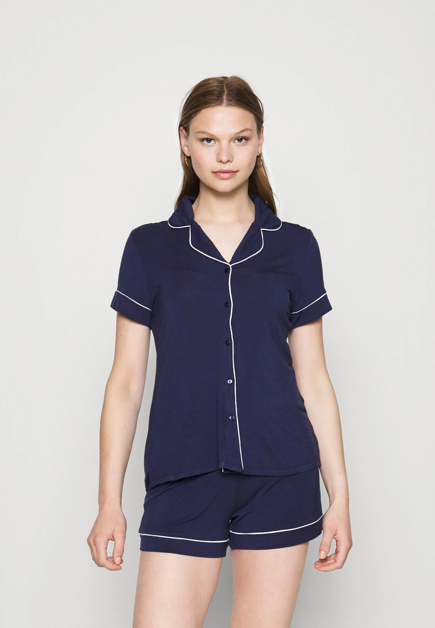 Anna Field Button Through Pj Set- Pijama - Blue/White 1 Anna Field Button Through Pj Set- Pijama - Blue/White
