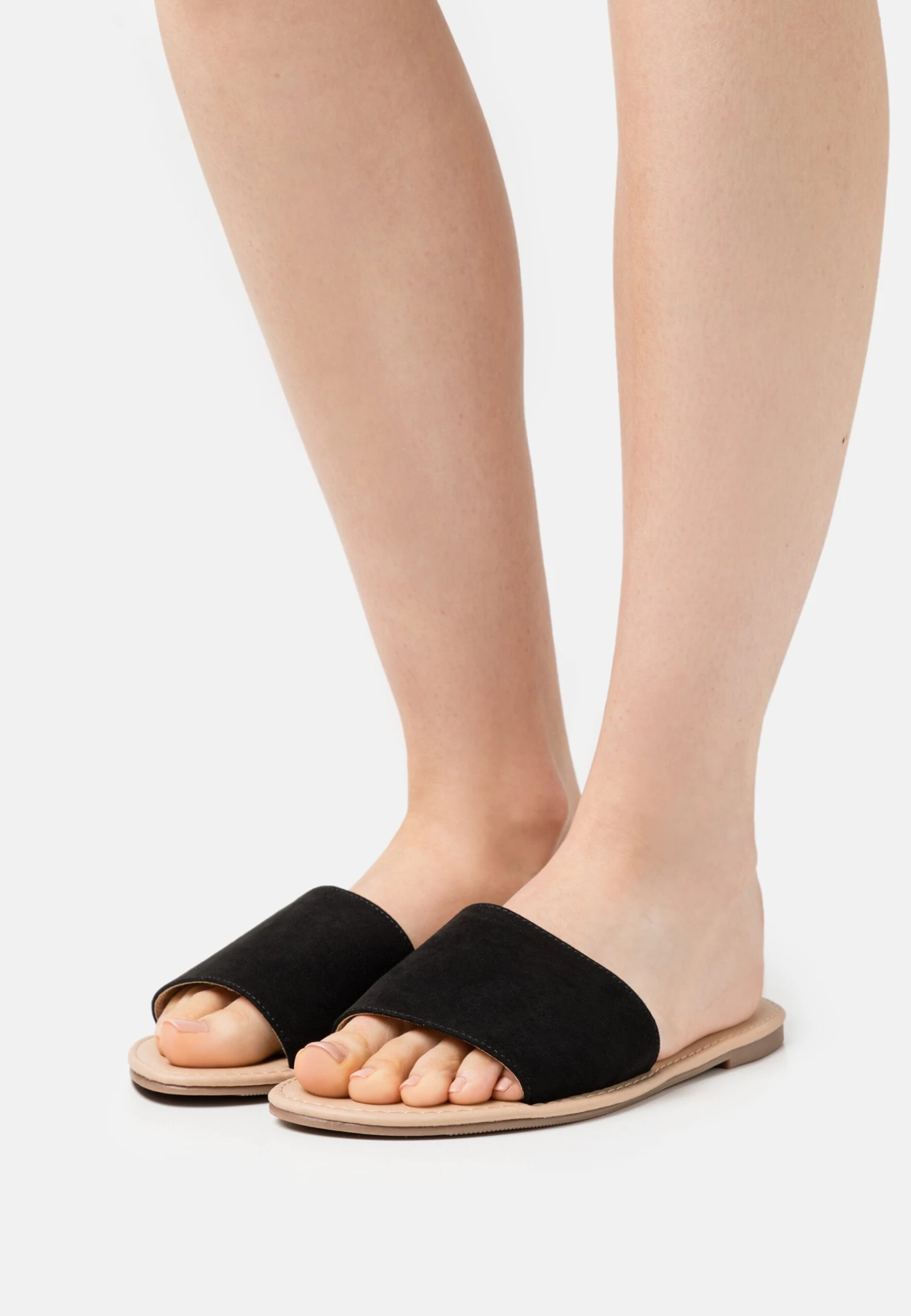 Anna Field 2 Pack - Sandalias Planas - Black/Cognac 1 Anna Field 2 Pack - Sandalias Planas - Black/Cognac