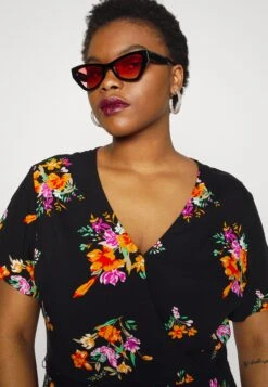 Wrap Dress High Low Hem - Vestido Informal - Black -Ofertas Anna Field Tienda e2c08b40c17b4e388398df3b167883e4