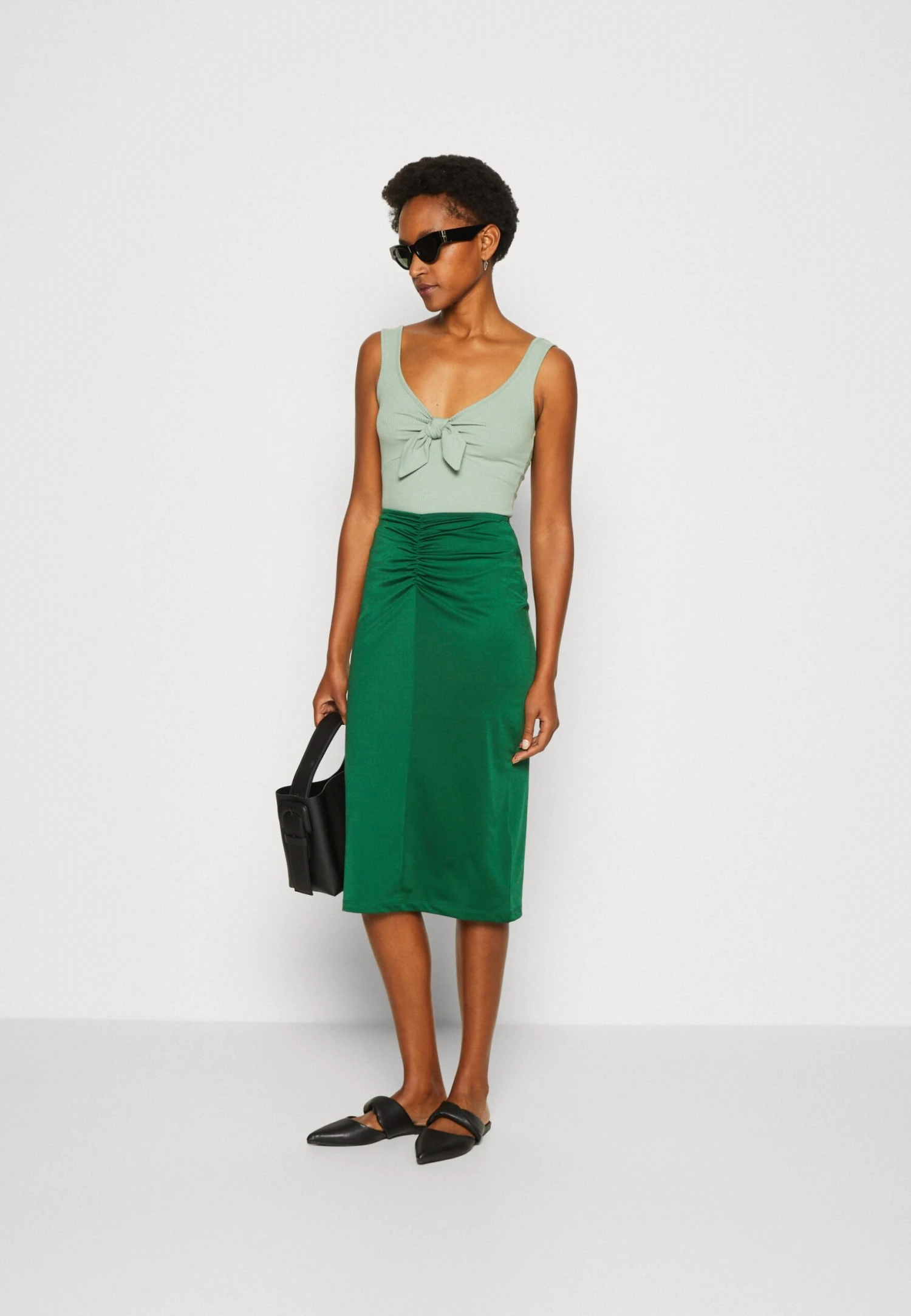 Anna Field Falda De Tubo - Dark Green 2 Anna Field Falda De Tubo - Dark Green - Imagen 2
