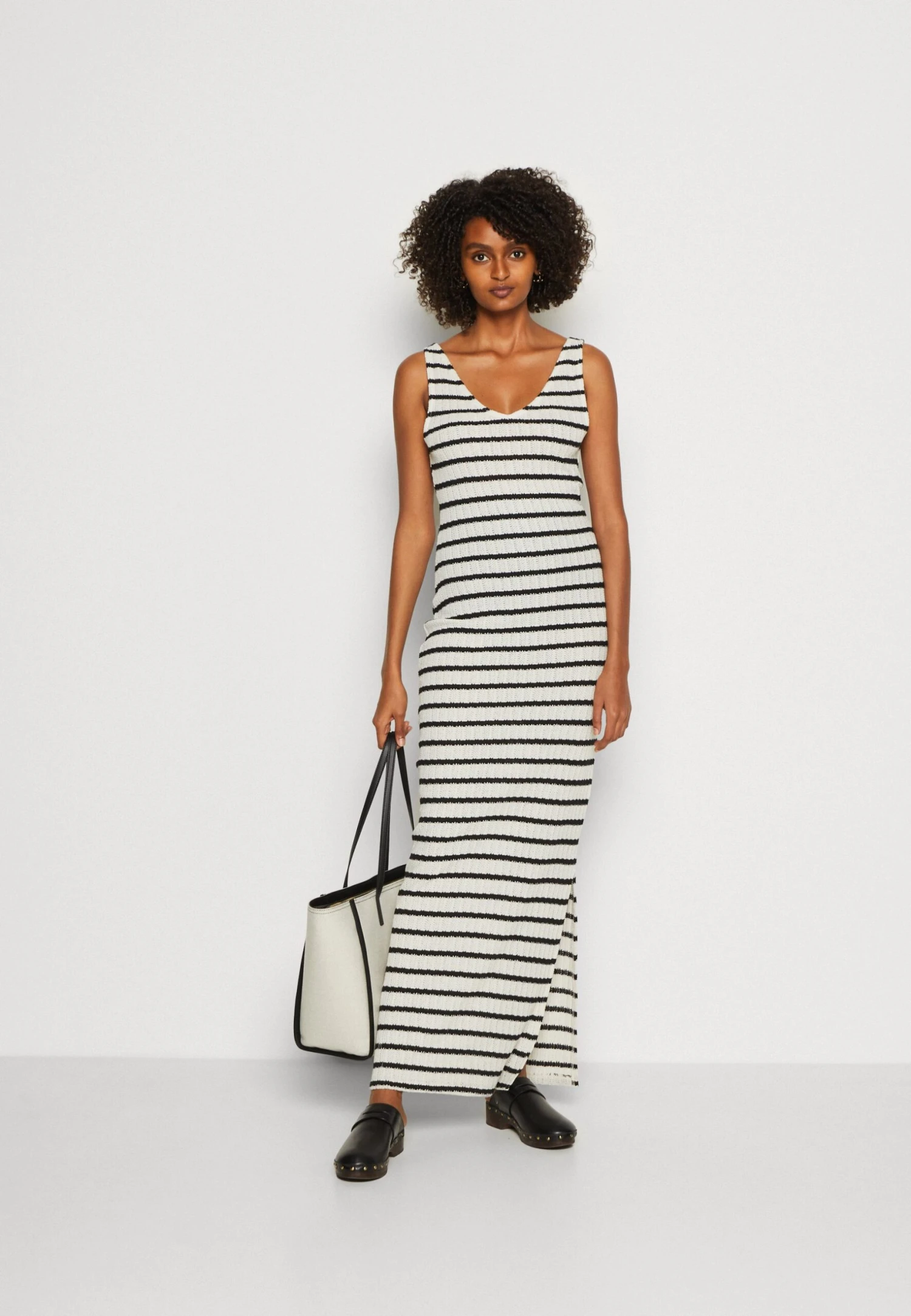 Anna Field Vestido De Punto - Black/White 2 Anna Field Vestido De Punto - Black/White - Imagen 2